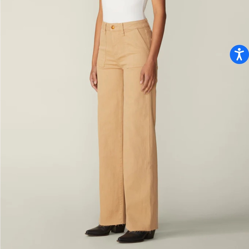 Warp + Weft Nice Cote Wide Leg Tan Jeans